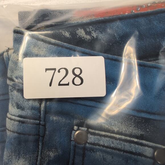 Navie Womens Splatter Studded Skinny Straight Leg Jeans 26 X 30 Stretch L - Picture 14 of 14